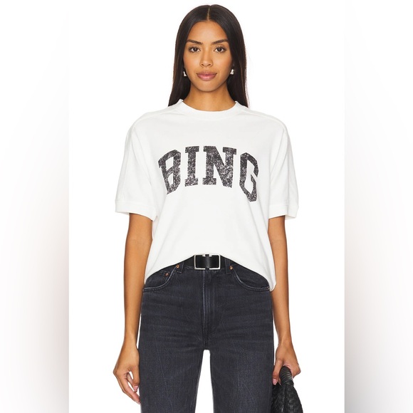 Anine Bing Tops - Anine Bing Jaylin Boxy Crew Tee